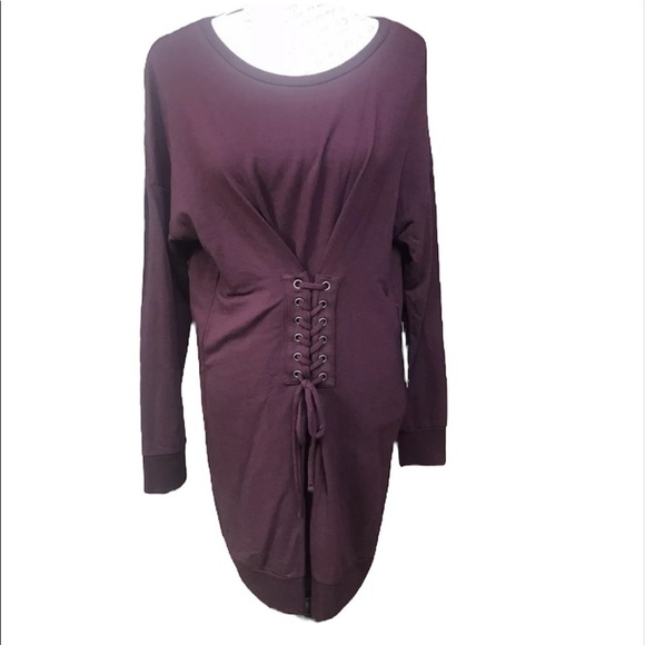 Express NWT Fleece Tunic Sweater Dress Sz M - Picture 2 of 10